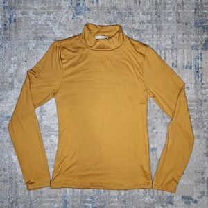 Mustard Long Sleeve Turtleneck Top